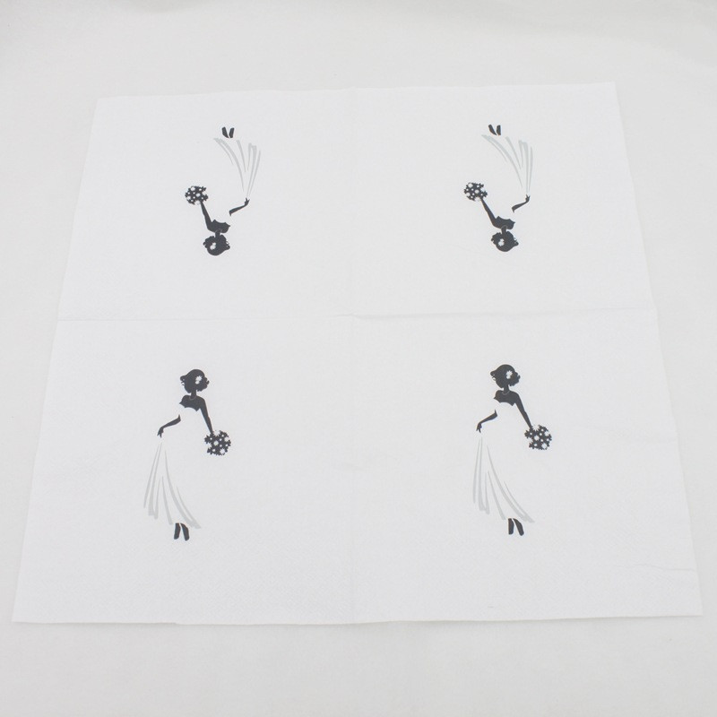 20db Arab menyasszony vőlegény szalvéta papír selyem esküvői party kávézó üveg dekoráció LUHONGPARTY