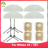 Skirta Midea S8 / S8+ Robotų dulkių siurbliams, šoniniams šepečiams, šluostėms dulkių maišelio atsarginių dalių keitimo priedas