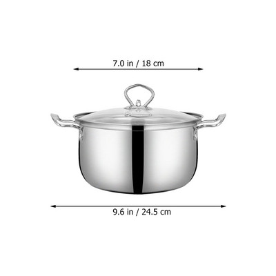 Nelipīga zupas pannas katls ar vāku Gatavošana ikdienas lietošanai StockStockpot ar vāku Virtuves trauki Daudzfunkcionāli