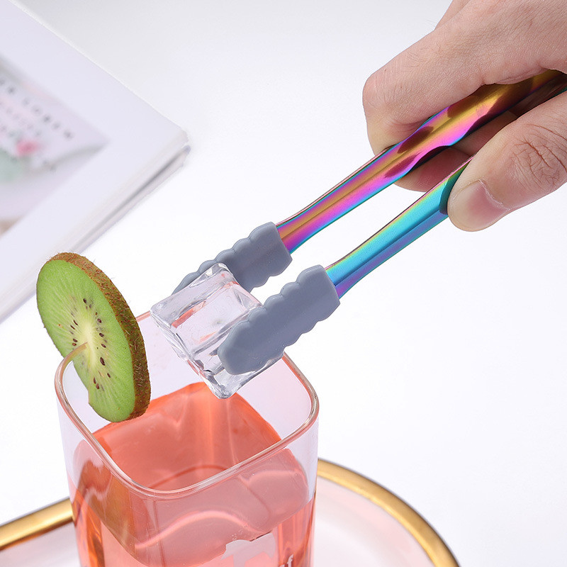 Silikona galva, neslīdoša pārtika, ledus kubiņu saspraudes knaibles maize bārbekjū Mini cukura deserts skava Māja virtuve ballīte kafijas bāra piederumi