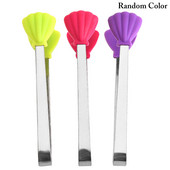 Radoša čaumalas formas salātu pasniegšana BBQ pārtikas standziņas rokturis trauks Virtuves gatavošanas knaibles rīki Mini silikona pārtikas biskvīta knaibles