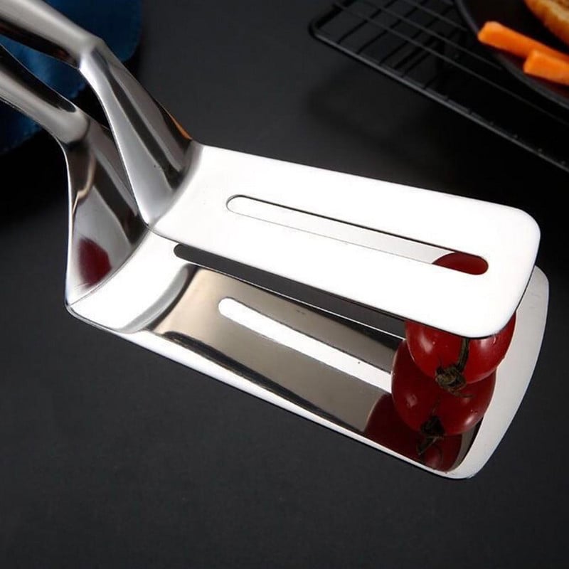 Nerūsējošā tērauda cepšanas lāpstas skava Daudzfunkcionāls steiks BBQ knaibles Zivju cepšanai lāpstiņa spaile Maizes saspraude Mājsaimniecības virtuves rīks