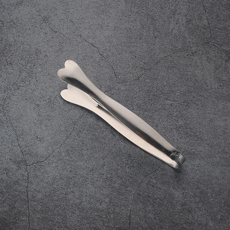 Ledo kubelių žnyplės nerūdijančio plieno Širdelės formos vaisių segtukas Kūrybiškas neslystantis cukraus žnyplės Praktiškas sklandus maisto spaustukas batonėliui