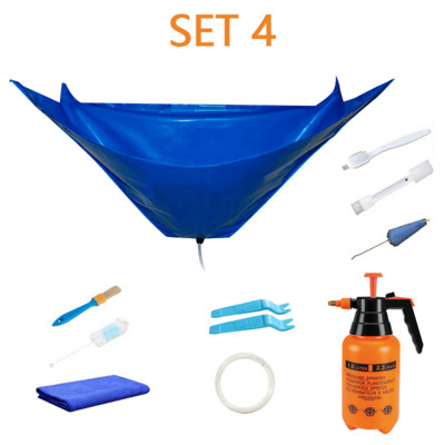 Gaisa kondicionētāja tīrīšanas vāka komplekts ar ūdensnecaurlaidīgu maisiņu mazgāšanas rīka birstes filtru, tīru aerosolu zem 110 cm aizsargājošu putekļu komplektu