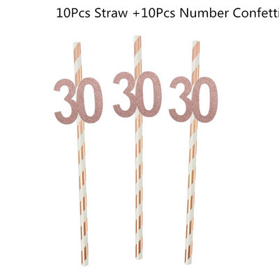 30 40 50 60 metų rožinio aukso karšto antspaudo atminimo popierinė servetėlė suaugusiems vyrams ir moterims, gimtadienio vakarėlio jubiliejaus dekoras