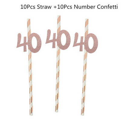 30 40 50 60 metų rožinio aukso karšto antspaudo atminimo popierinė servetėlė suaugusiems vyrams ir moterims, gimtadienio vakarėlio jubiliejaus dekoras