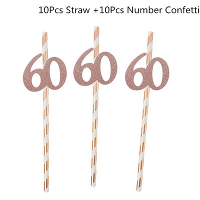 30 40 50 60 metų rožinio aukso karšto antspaudo atminimo popierinė servetėlė suaugusiems vyrams ir moterims, gimtadienio vakarėlio jubiliejaus dekoras