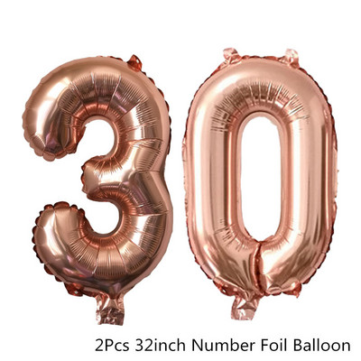 30 40 50 60 metų rožinio aukso karšto antspaudo atminimo popierinė servetėlė suaugusiems vyrams ir moterims, gimtadienio vakarėlio jubiliejaus dekoras