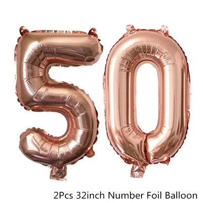 30 40 50 60 metų rožinio aukso karšto antspaudo atminimo popierinė servetėlė suaugusiems vyrams ir moterims, gimtadienio vakarėlio jubiliejaus dekoras