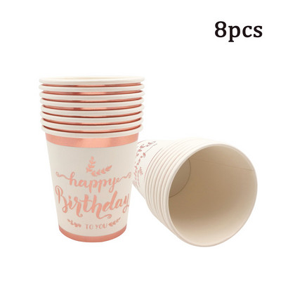 30 40 50 60 metų rožinio aukso karšto antspaudo atminimo popierinė servetėlė suaugusiems vyrams ir moterims, gimtadienio vakarėlio jubiliejaus dekoras