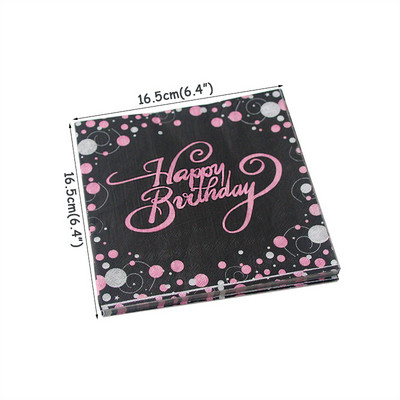 Sretan rođendan Decoupage papirnate salvete Dekoracija za rođendansku proslavu Salvete za odrasle Salvete za večeru Djeca za Baby Shower Potrepštine za zabavu