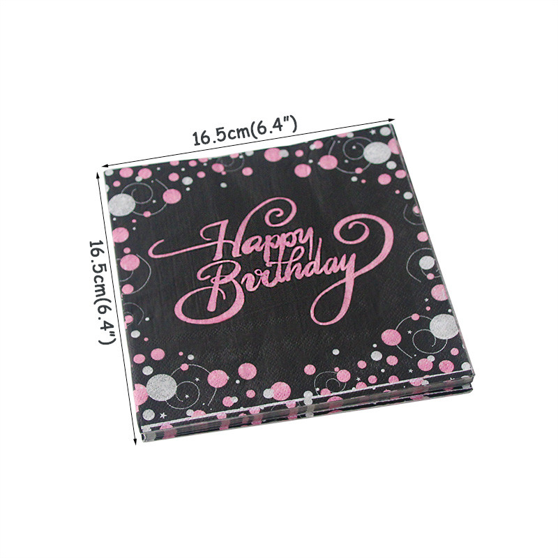 Palju õnne sünnipäevaks Dekupaažpaberist salvrätikud Sünnipäevapeokaunistus Täiskasvanute kudedest salvrätikud Laste õhtusöögiks Baby Shower peotarbed