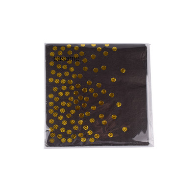 su gimtadieniu Stalo popierinės servetėlės Elegantiškas audinys Gražus dekoras Vintažinis rankšluosčių vakarėlis Namai Balta folija Auksinis Gimtadienis