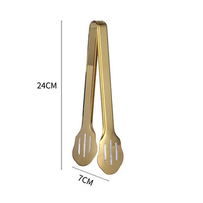 Auksinės nerūdijančio plieno maisto kepsninės žnyplės virtuvės kepsnių gnybtas 7 stilių pyrago mėsos kepimo ant grotelių segtukas serviravimo namuose virtuvės reikmenys