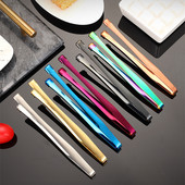 Rozsdamentes acél konyhai ételfogók csúszásmentes jégcsipesz fogakkal Grill tészta Sütőbilincs Eszközök Konyhai edények Főzőedények