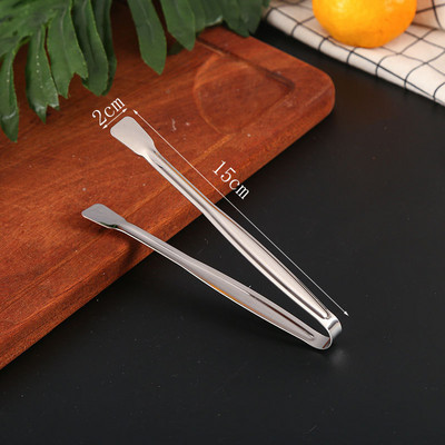11,5/15 cm BBQ pārtikas knaibles steiks nerūsējošā tērauda dobās maizes grila skava Ēdienu gatavošanas piederumi Virtuves pārtikas knaibles Ledus knaibles Jauns