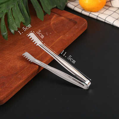 11,5/15 cm BBQ pārtikas knaibles steiks nerūsējošā tērauda dobās maizes grila skava Ēdienu gatavošanas piederumi Virtuves pārtikas knaibles Ledus knaibles Jauns