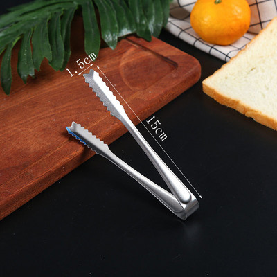 11,5/15 cm BBQ pārtikas knaibles steiks nerūsējošā tērauda dobās maizes grila skava Ēdienu gatavošanas piederumi Virtuves pārtikas knaibles Ledus knaibles Jauns