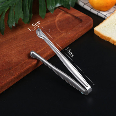 11,5/15 cm BBQ pārtikas knaibles steiks nerūsējošā tērauda dobās maizes grila skava Ēdienu gatavošanas piederumi Virtuves pārtikas knaibles Ledus knaibles Jauns