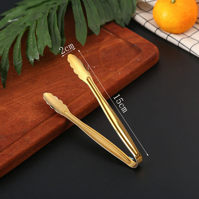 11,5/15 cm BBQ pārtikas knaibles steiks nerūsējošā tērauda dobās maizes grila skava Ēdienu gatavošanas piederumi Virtuves pārtikas knaibles Ledus knaibles Jauns