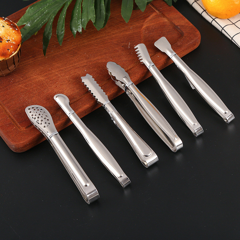 11,5/15 cm BBQ pārtikas knaibles steiks nerūsējošā tērauda dobās maizes grila skava Ēdienu gatavošanas piederumi Virtuves pārtikas knaibles Ledus knaibles Jauns