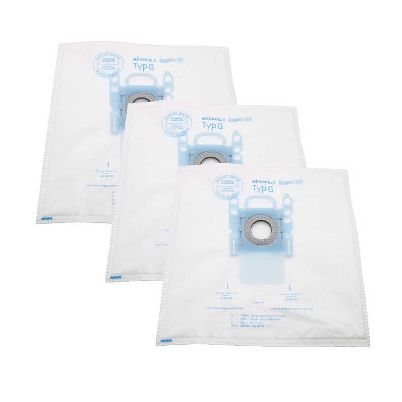 Porszívó porzsák csere Bosch Microfibre Type G GXXL GXL MegaAir SuperTex BBZ41FGXXL nem eredetihez