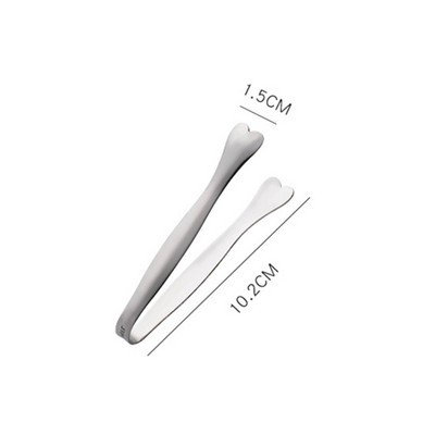 Nerūsējošā tērauda sirds formas cukura pārtikas knaibles Mazie cukura ledus kubiņu saspraudes steiku grila skavas Virtuves pincetes gatavošanas piederumi