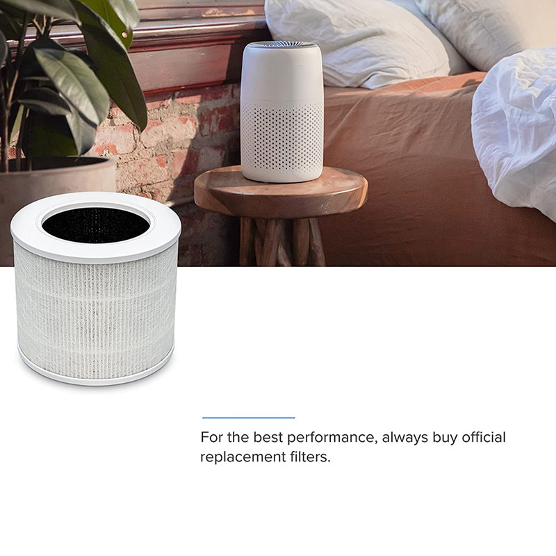 Csereszűrő LEVOIT légtisztító Core Mini Part Core Mini-RF, H13 HEPA szűrőhöz 3 az 1-ben aktívszén szűrő