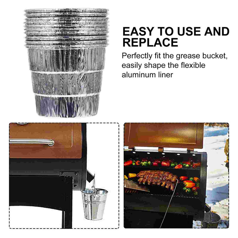 Drum Lining Professional BBQ Liner Liners Replacement Vienreizējās folijas cinkota