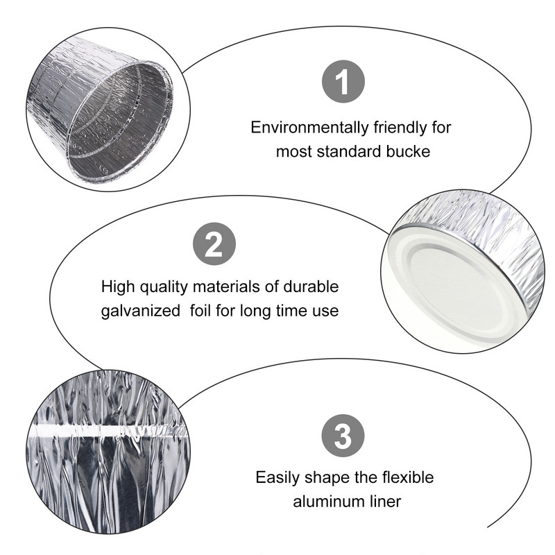 Drum Lining Professional BBQ Liner Liners Replacement Vienreizējās folijas cinkota