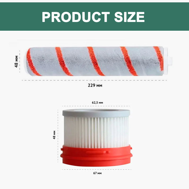 Priekš Dreame V8 V9 V9Pro V10 V11 XR rokas bezvadu putekļsūcēja rullīšu birste HEPA filtra rezerves daļu piederumu nomaiņa