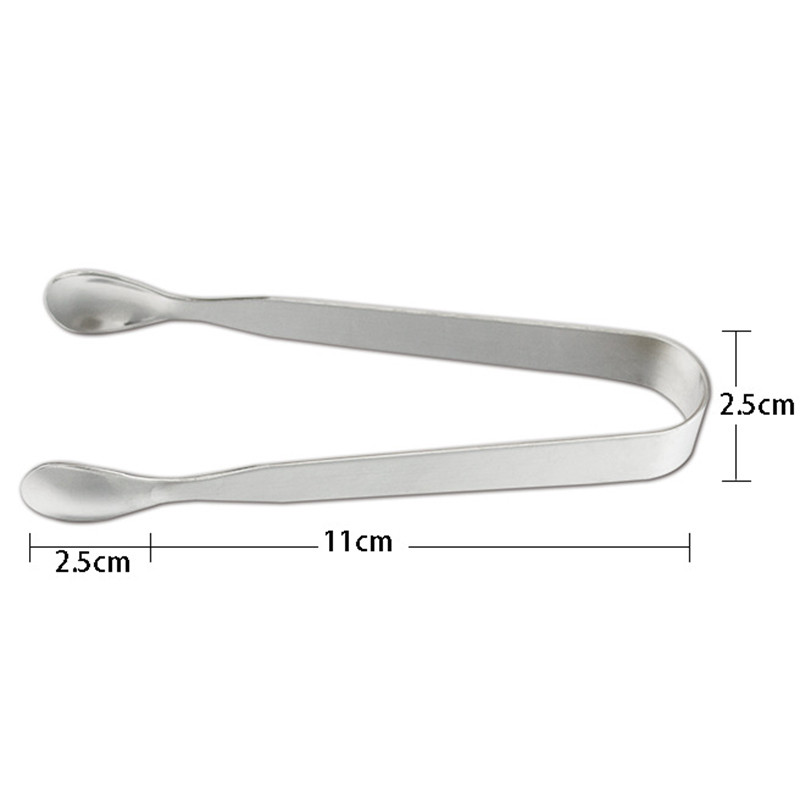 Nerūsējošā tērauda kafijas cukura skava, pincetes skava, kafijas ledus kubiņa, mazi saspraudes Virtuves instrumenti, sīkrīki 11*2,5 cm