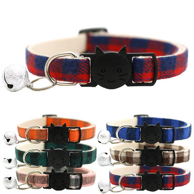 Animal de companie, pisică, câine, siguranță, carouri, guler pentru pisici, catarame cu clopot, zgarda reglabilă pentru animale de companie, pisicuță, accesorii pentru cățeluși
