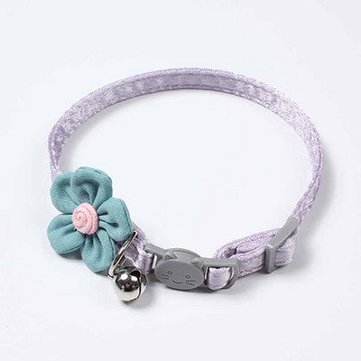 Macska nyakörv aranyos virág kisállat macska nyaklánc fulladásgátló vontatási cica rajzfilm virág harang nyakörv kis kutya kölyök kellékek