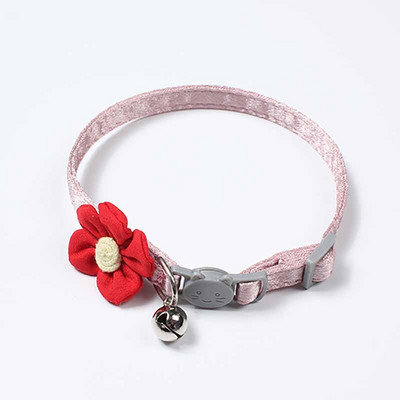 Macska nyakörv aranyos virág kisállat macska nyaklánc fulladásgátló vontatási cica rajzfilm virág harang nyakörv kis kutya kölyök kellékek