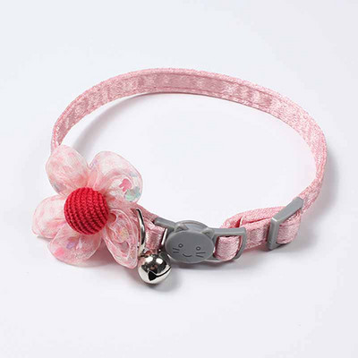 Macska nyakörv aranyos virág kisállat macska nyaklánc fulladásgátló vontatási cica rajzfilm virág harang nyakörv kis kutya kölyök kellékek