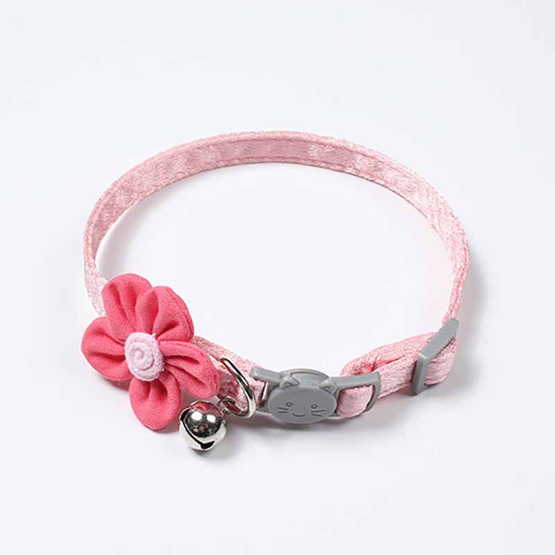 Macska nyakörv aranyos virág kisállat macska nyaklánc fulladásgátló vontatási cica rajzfilm virág harang nyakörv kis kutya kölyök kellékek