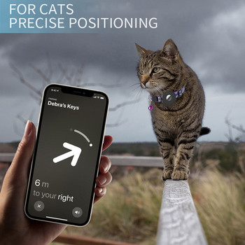 Светлоотразителна яка за домашни любимци за Airtag Защитен държач за GPS тракер Светещ в тъмното Подходящ за куче котка Водоустойчива найлонова яка