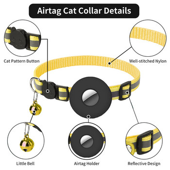 Ανακλαστικό κολάρο κατοικίδιων για Airtag Προστατευτική θήκη για GPS Tracker Glow in the Dark Ταιριάζει για αδιάβροχο νάιλον κολάρο Dog Cat