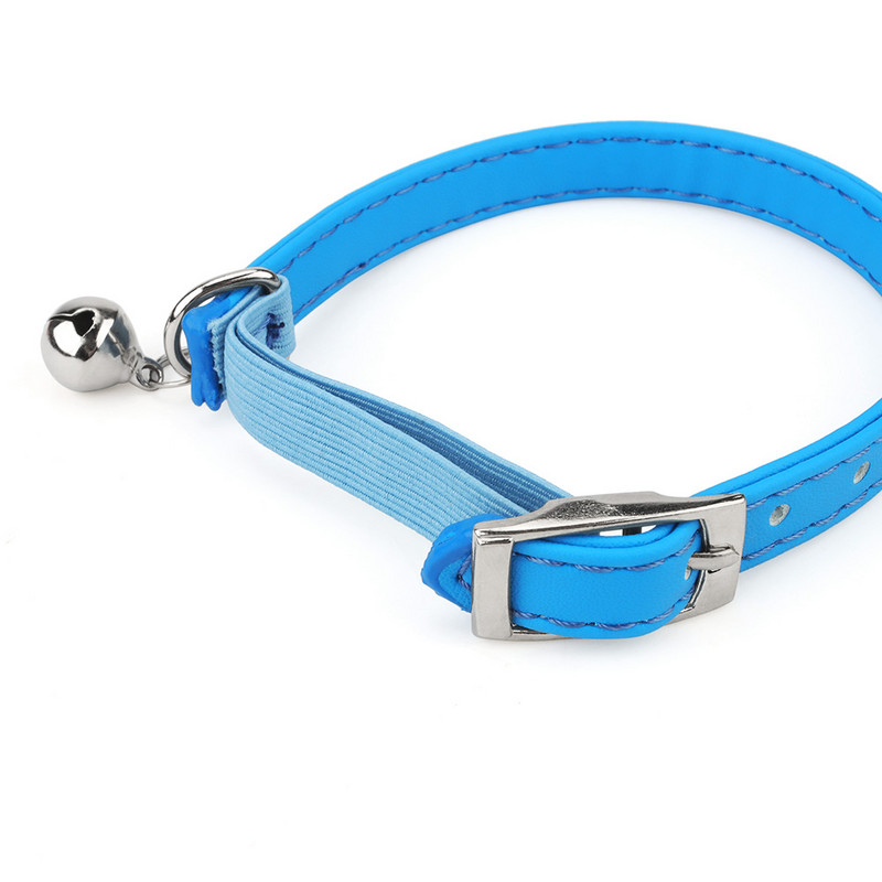 Macaron kaķa kakla siksna ar elastīgu siksnu un zvaniņu, lai novērstu pazušanu. Regulējama PU kucēnu kakla siksna, kas piemērota kaķiem un kucēniem