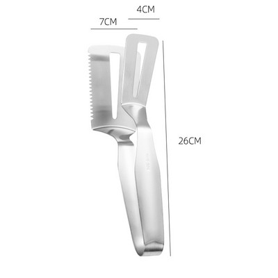 Sűrített rozsdamentes acél steak sütés spatula ételfogó kenyérsütő bilincs Arany lefolyó olajkapcsok Otthoni konyhai kiegészítők