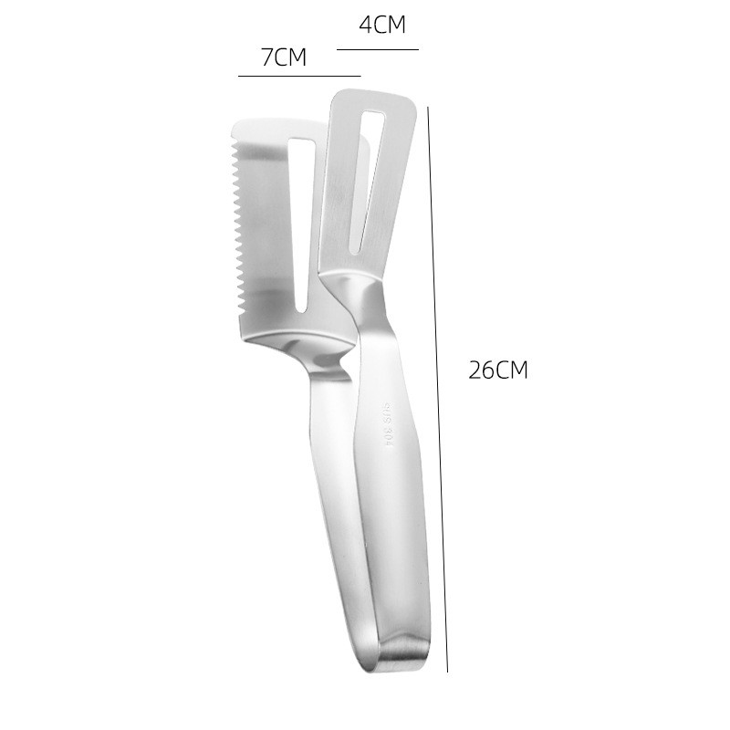 Sűrített rozsdamentes acél steak sütés spatula ételfogó kenyérsütő bilincs Arany lefolyó olajkapcsok Otthoni konyhai kiegészítők