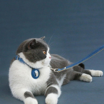 1 бр. Pet Collar Anti-lost Quick Release Pet Collar Durable Pet Collar Airtag Tracker Регулируема предпазна лента за носене на котки