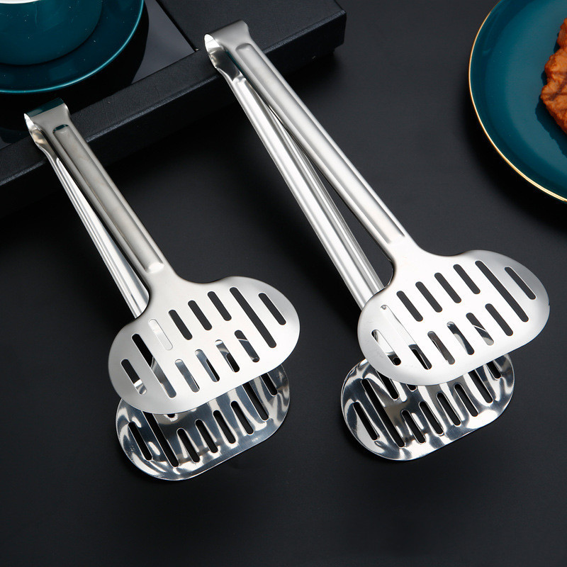 Apaļas dobas pārtikas knaibles Eļļas iztukšošanas skava Maizes steiks Nerūsējošā tērauda bārbekjū rīki Virtuves gatavošanas piederumi Piederumi