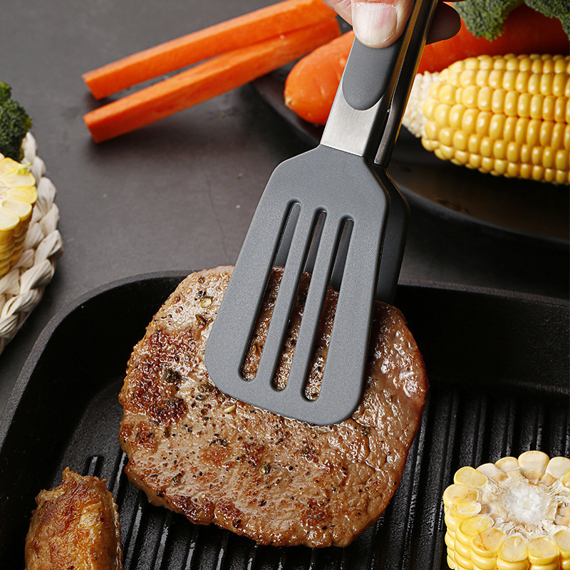 Κλιπ ψησταριάς σιλικόνης κατά του ζεματίσματος, λαβίδα φαγητού Γκριλ ζαχαροπλαστικής σφιγκτήρας κρεάτων Αντικολλητικά σκεύη Αξεσουάρ κουζίνας από ανοξείδωτο ατσάλι