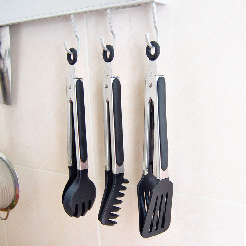 Κλιπ ψησταριάς σιλικόνης κατά του ζεματίσματος, λαβίδα φαγητού Γκριλ ζαχαροπλαστικής σφιγκτήρας κρεάτων Αντικολλητικά σκεύη Αξεσουάρ κουζίνας από ανοξείδωτο ατσάλι