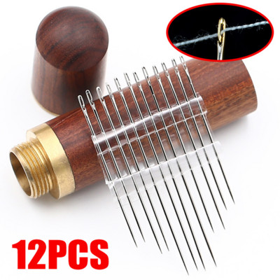 12pcs Blind Needle Elderly Needle-side Hole Hand Household Sewing Stainless Steel Sewing Needless Threading Apparel Sewing DIY