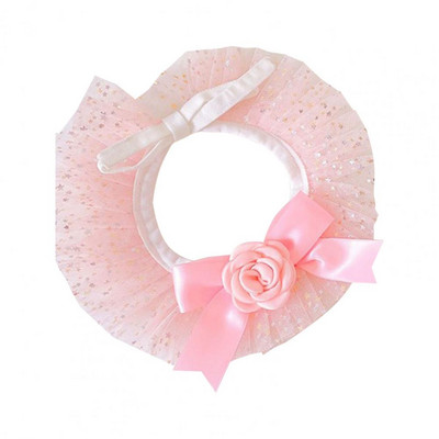 Regulējama mājdzīvnieka apkakle ar divkāršu mežģīņu sieta suņu kaklasiksnu, kamēlijas ziedu kaķa kakla aplis ar rotājumu dekoru maziem mājdzīvniekiem