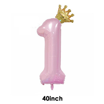 Розова, бяла роза, 1-годишна шапка с корона, щастлива принцеса, декор за парти за рожден ден, бебе, момиче, 1-ва шапка, реквизит за снимки за рожден ден на една година, шапка