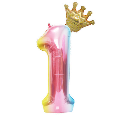 Розова, бяла роза, 1-годишна шапка с корона, щастлива принцеса, декор за парти за рожден ден, бебе, момиче, 1-ва шапка, реквизит за снимки за рожден ден на една година, шапка